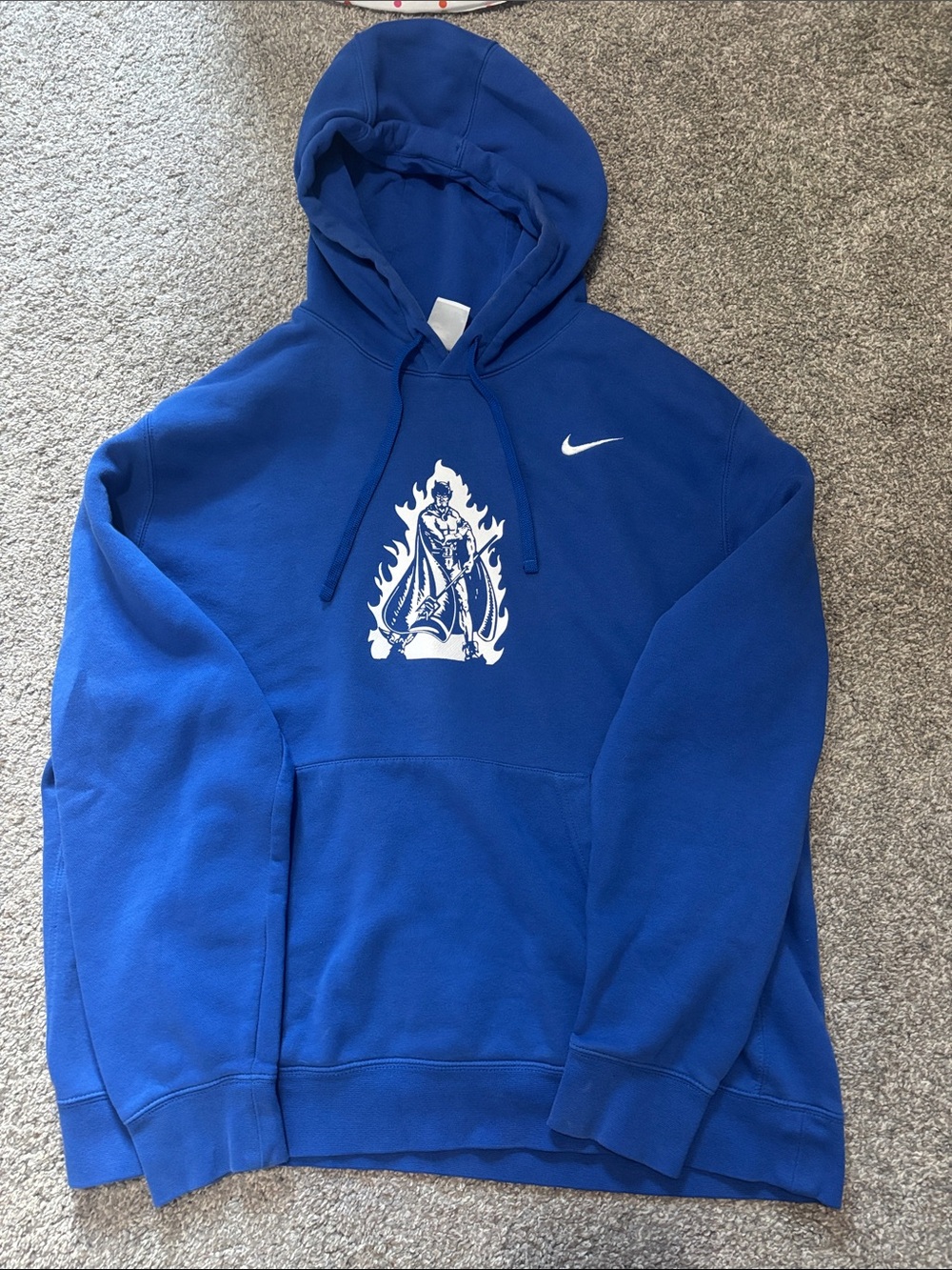 Nike Royal Blue Duke Hoodie with White Graphic